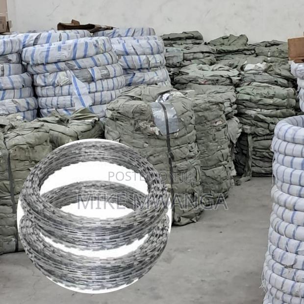 Silver Razor Wire
