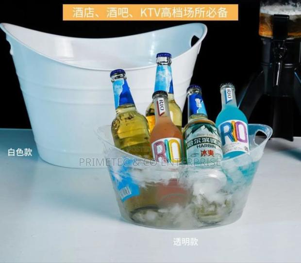 Large Capacity White Ice Bucket