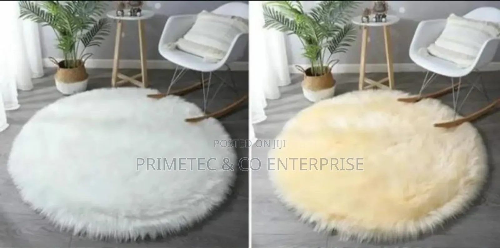 Faux Fur Soft Round Fluffy Rug