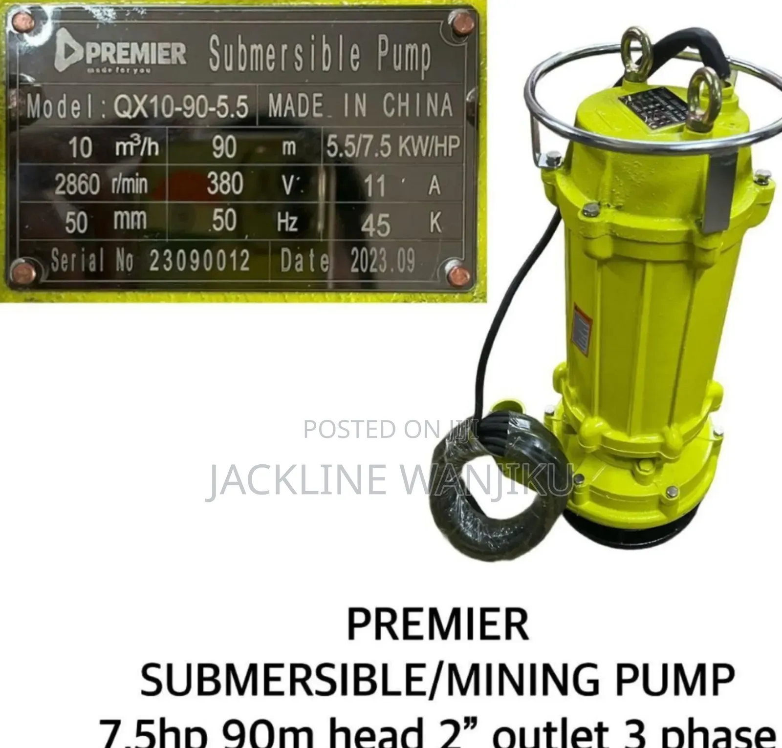 Mining Submersible Pump / 3 Phase Mining Submersible Pump