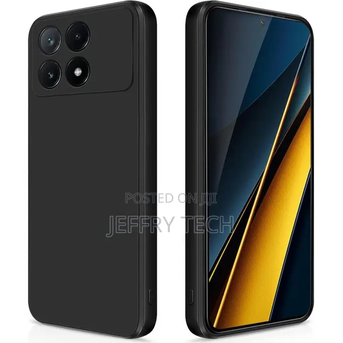 Black Silicone Case for Xiaomi Poco X6 Pro 5g