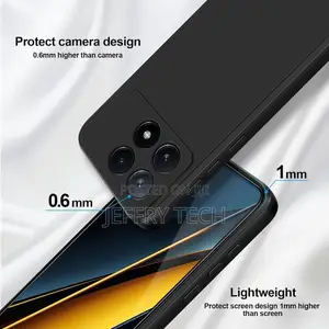 Black Silicone Case for Xiaomi Poco X6 Pro 5g