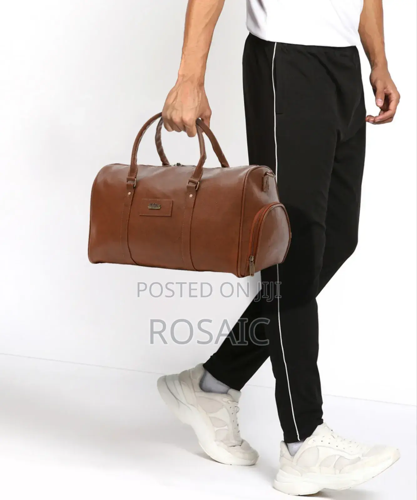 Black/Brown Travel Duffle Bag