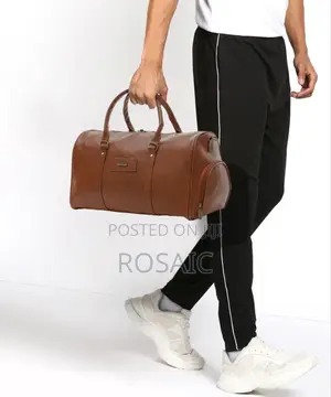 Black/Brown Travel Duffle Bag