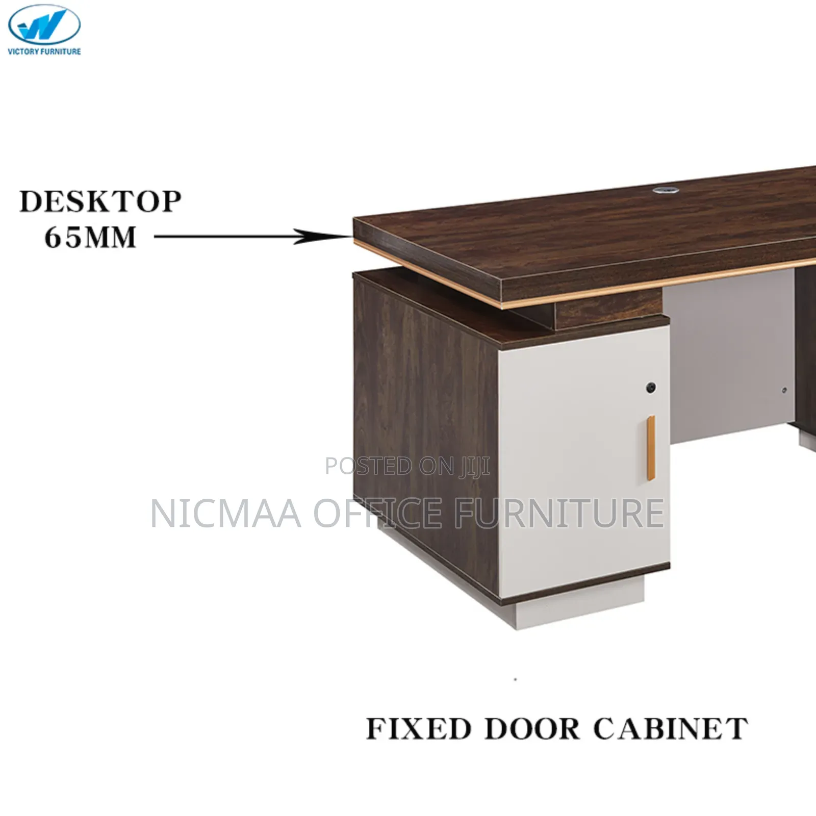 1.4m Modern Office Desk With a Lockable Drawer