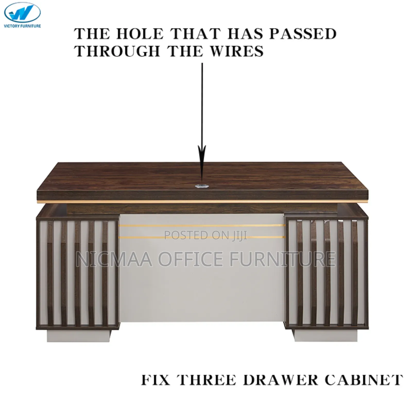 1.4m Modern Office Desk With a Lockable Drawer