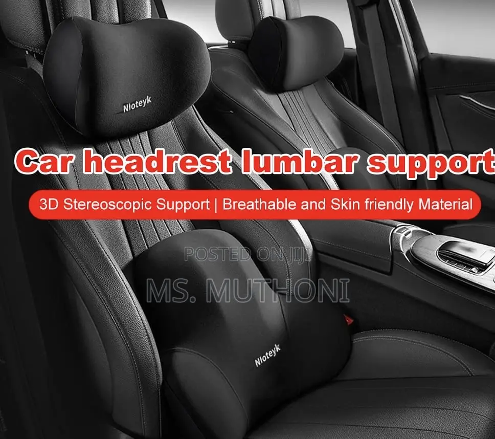 Car Headrest and Backrest Lumbar Support ( Neck Back )