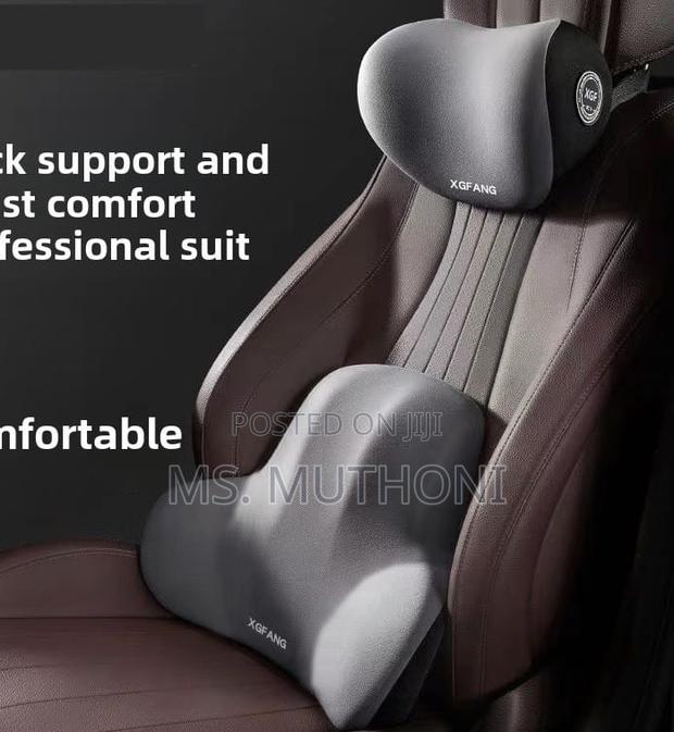 Car Headrest and Backrest Lumbar Support ( Neck Back ) - thumbnail 2