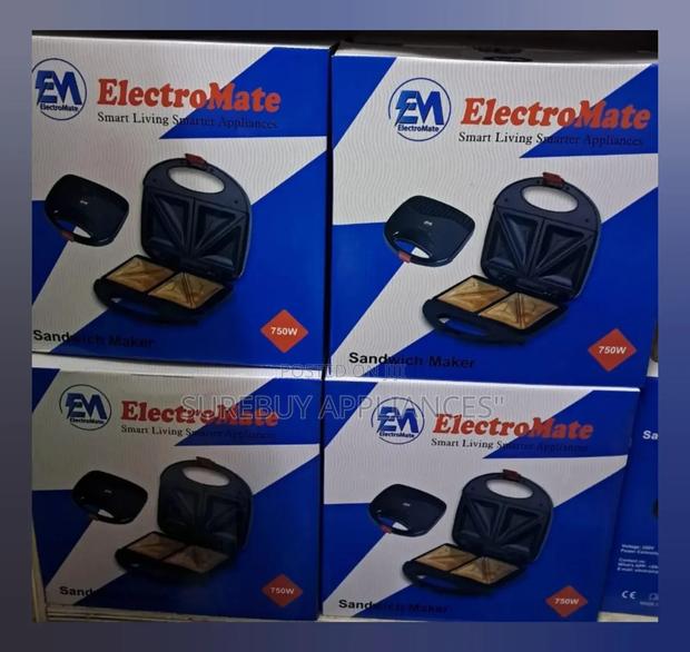 Em Electromate Sandwich Maker 2-Slice Non-Stick 750w - main view