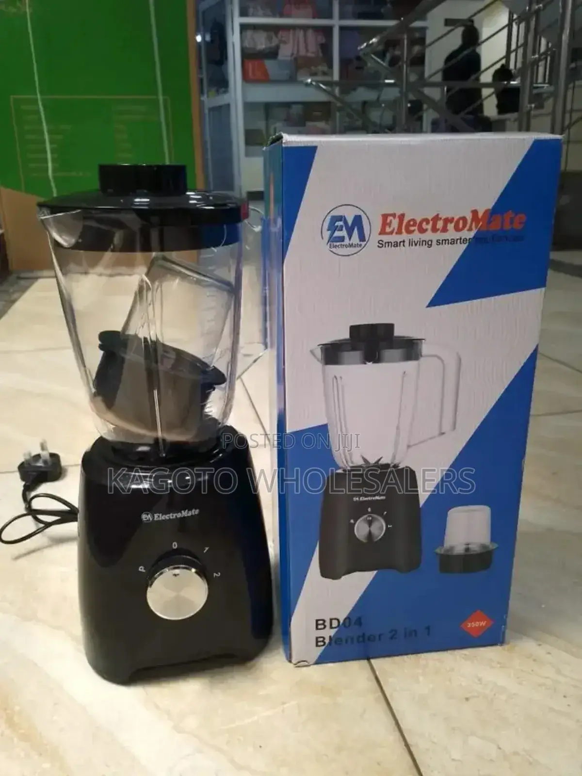 Black 2 in 1 Electromate Blender