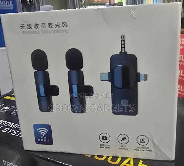 3-in-1 Dual Wireless Mics – Type-C, iPhone Aux Ready - main view