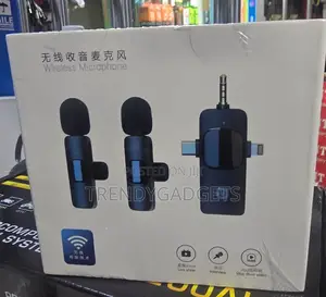 Wireless Lavalier Mic Set – 2 Mics + 3-Port Receiver