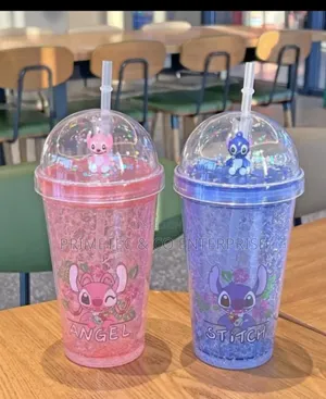 Stitch Straw Frosted Cups