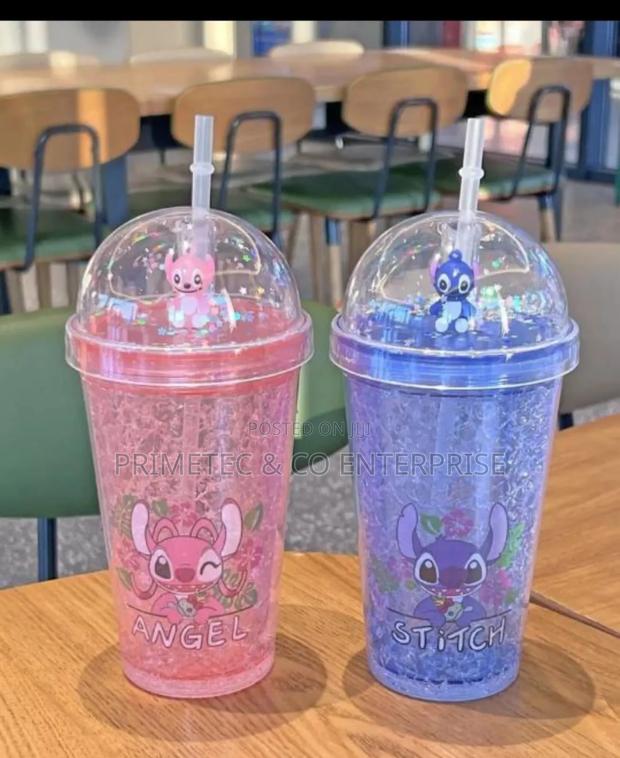 Stitch Straw Frosted Cups - main view
