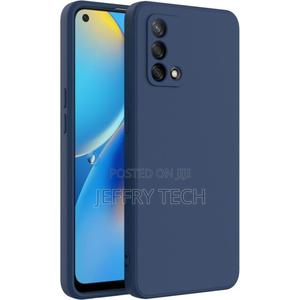 Liquid Silicone Case for Oppo A74 4g - Blue - thumbnail 2