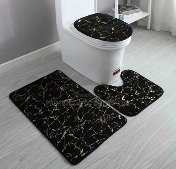 Marble Pattern 3pcs Bathroom Mats - main view