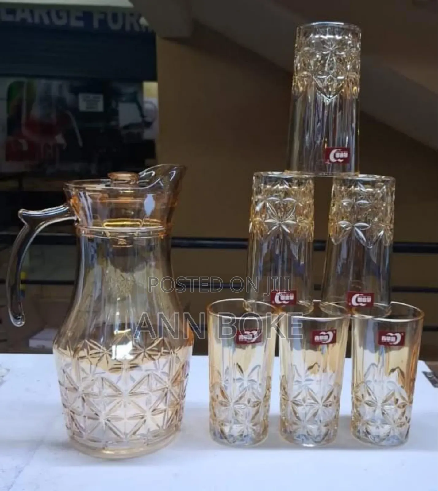 Deli Glassware Water Sets
6 Pc Glasses 280 Ml
1.8 LTRS Jug