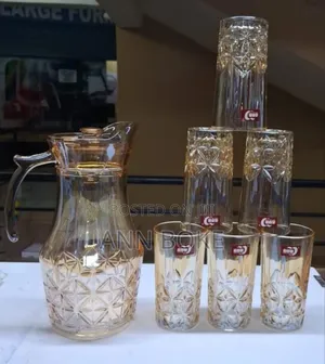Deli Glassware Water Sets
6 Pc Glasses 280 Ml
1.8 LTRS Jug