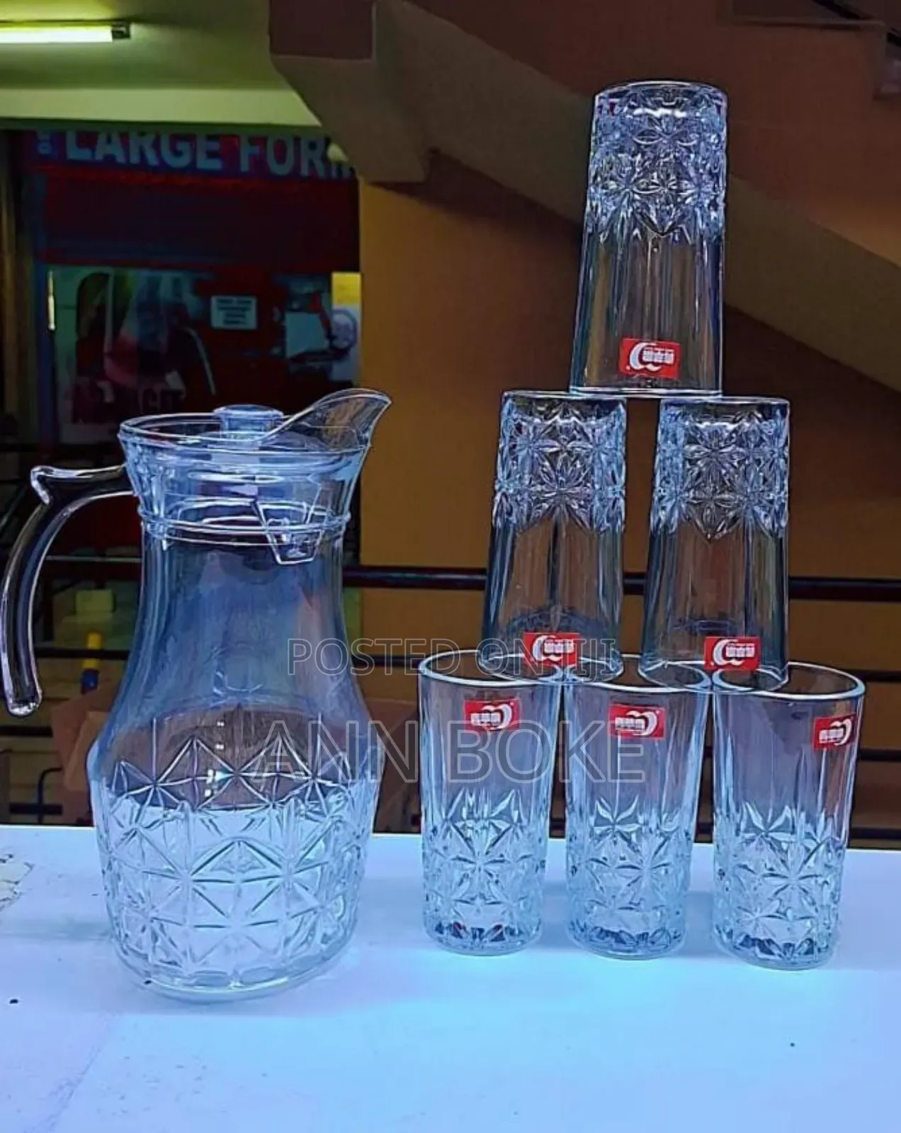 Deli Glassware Water Sets
6 Pc Glasses 280 Ml
1.8 LTRS Jug