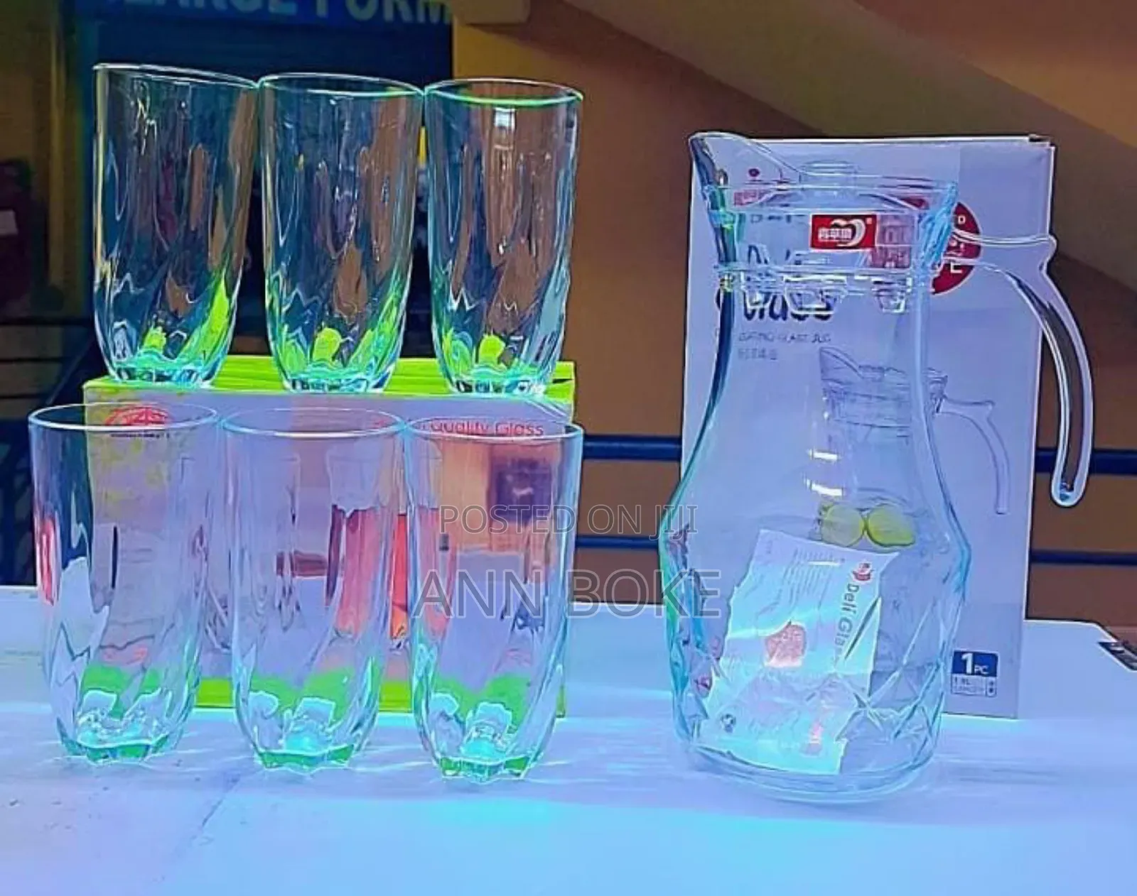 Deli Glassware Water Sets
6 Pc Glasses 280 Ml
1.8 LTRS Jug
