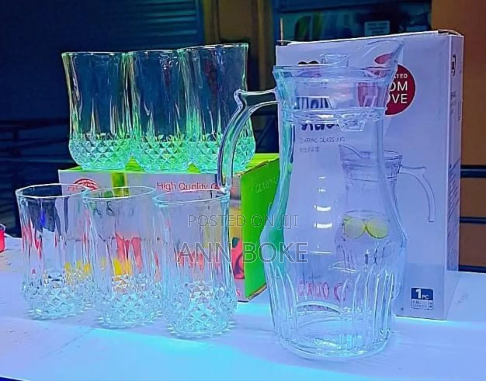 Deli Glassware Water Sets
6 Pc Glasses 280 Ml
1.8 LTRS Jug