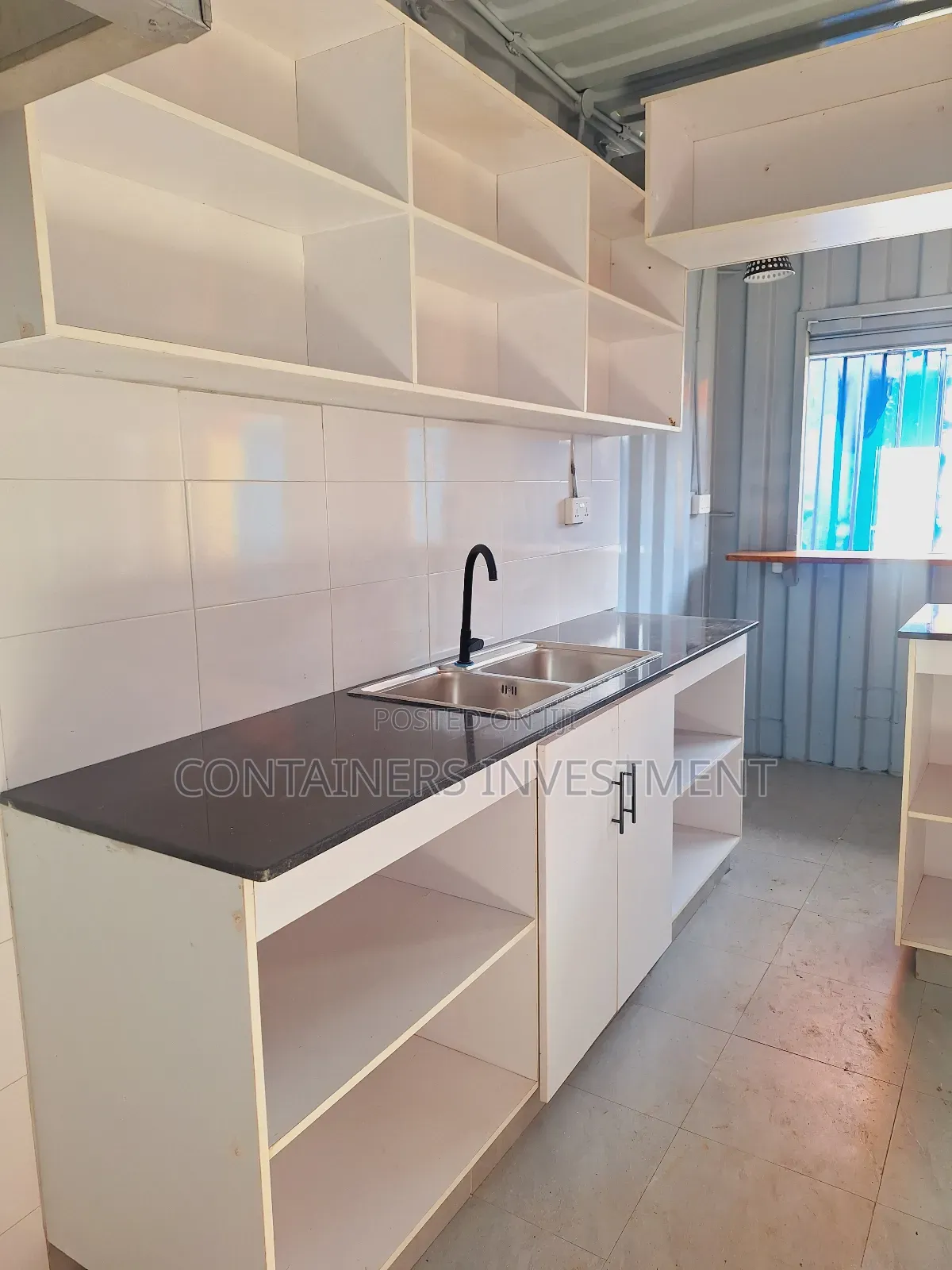 All in One Kitchen Barbershop in 40ft Fabricated Container