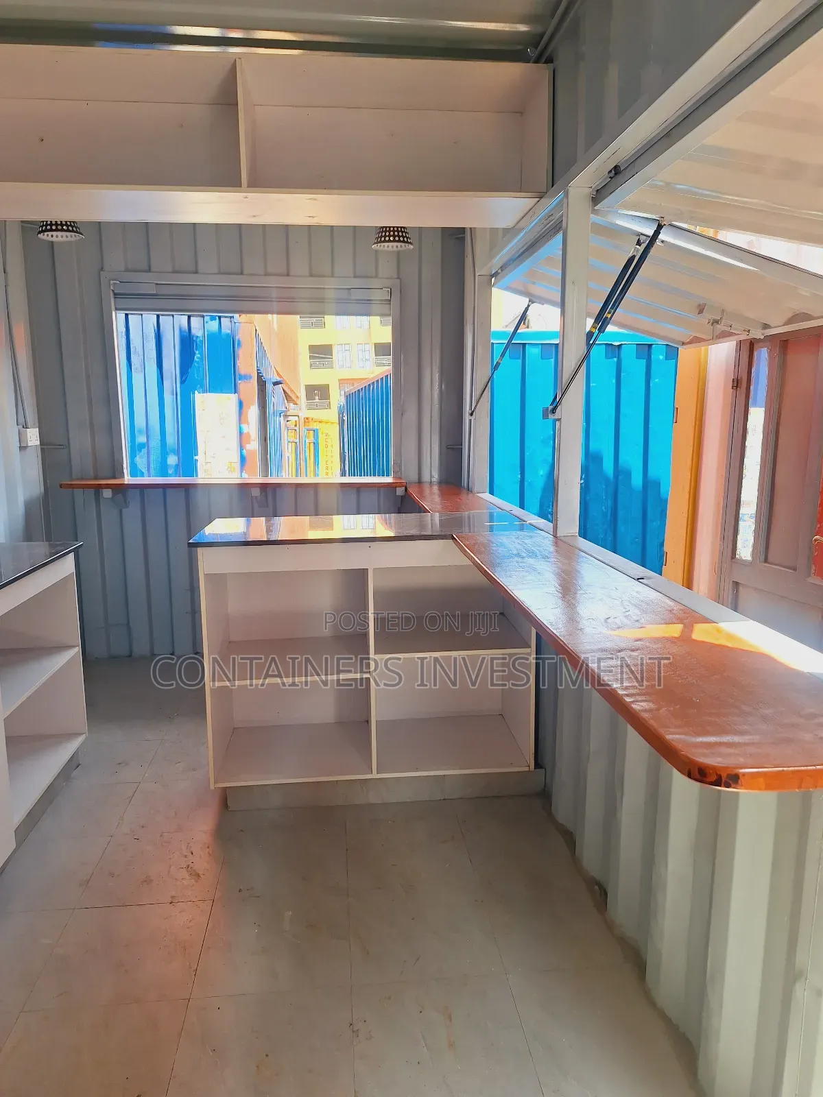 All in One Kitchen Barbershop in 40ft Fabricated Container