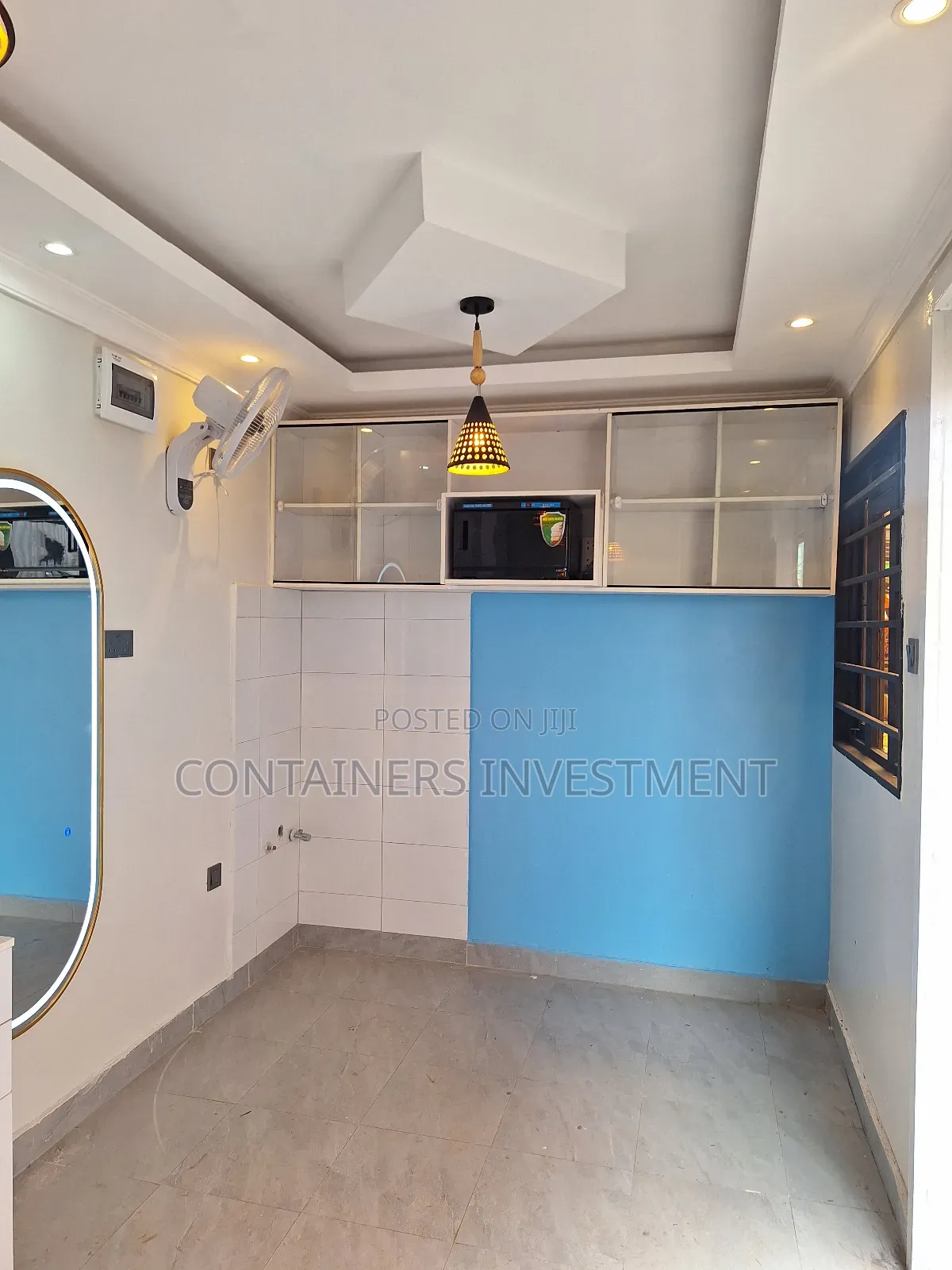 Modern Kitchen Plus Barbershop Built in a 40ft Container.