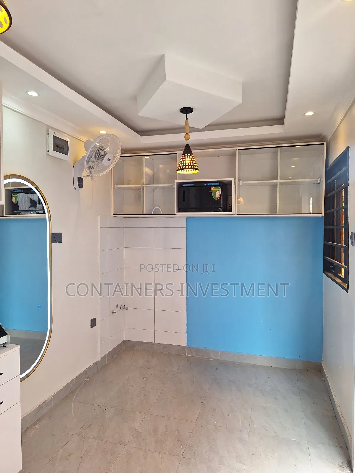 Modern Kitchen Plus Barbershop Built in a 40ft Container.