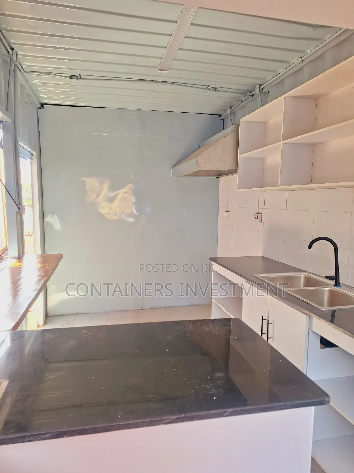Modern Kitchen Plus Barbershop Built in a 40ft Container.
