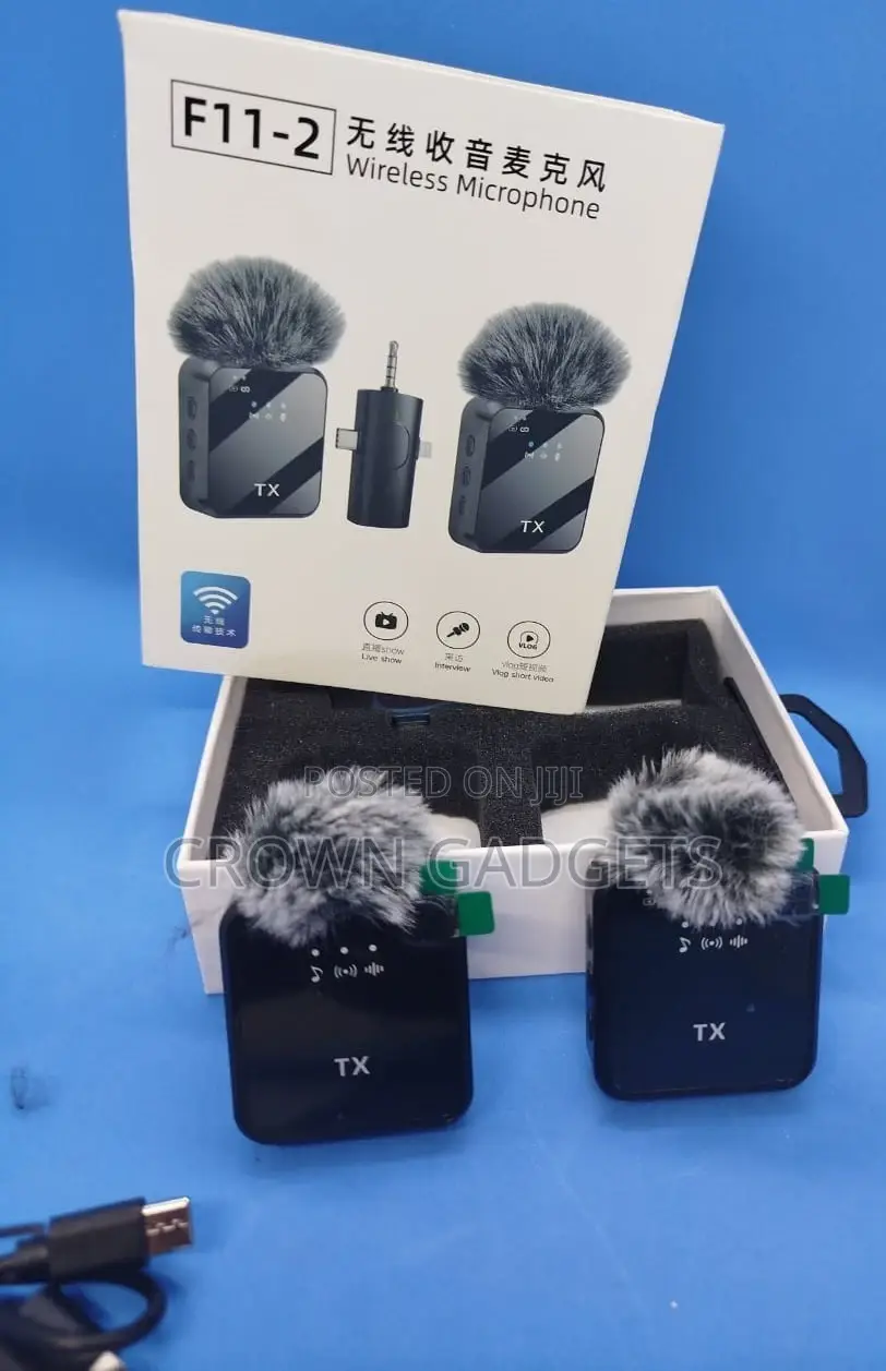F11-2 Creator Mic Set – 2 Lavalier Mics for Any Device