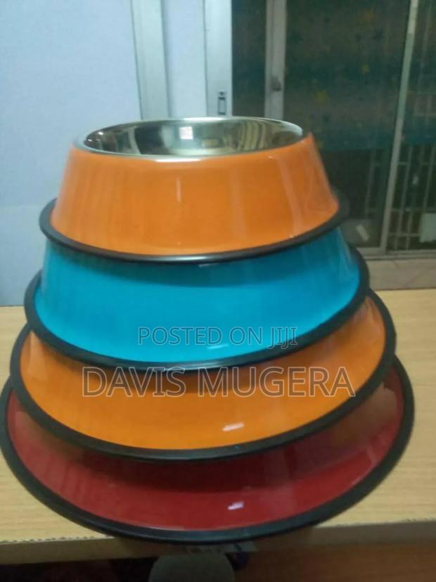 Stainless Steel Pet Bowl for a Dog, With a Rubber Base - thumbnail 3