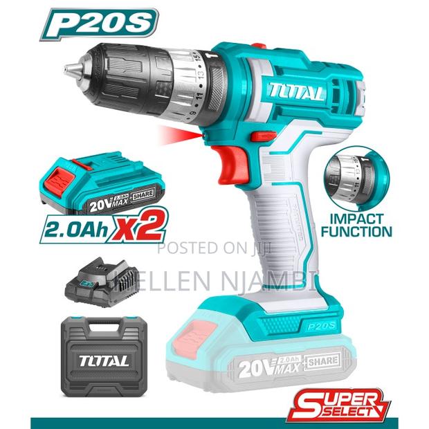 Total 45nm Li-Ion 20v Cordless Impact Drill (2.0ah×2) - main view