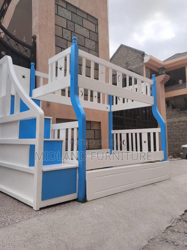 Hardwood Bunk Bed / Double Deckers With Stairs - main view