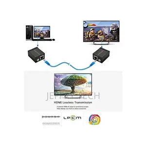 Vga Extender by Cable Ethernet Rj45 Up to 60m , Vga Signal