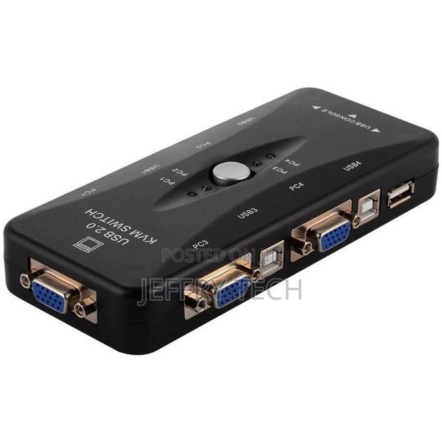 4 Port KVM Switch Box Vga Switch (Monitor/Keyboard/Mouse Con - main view