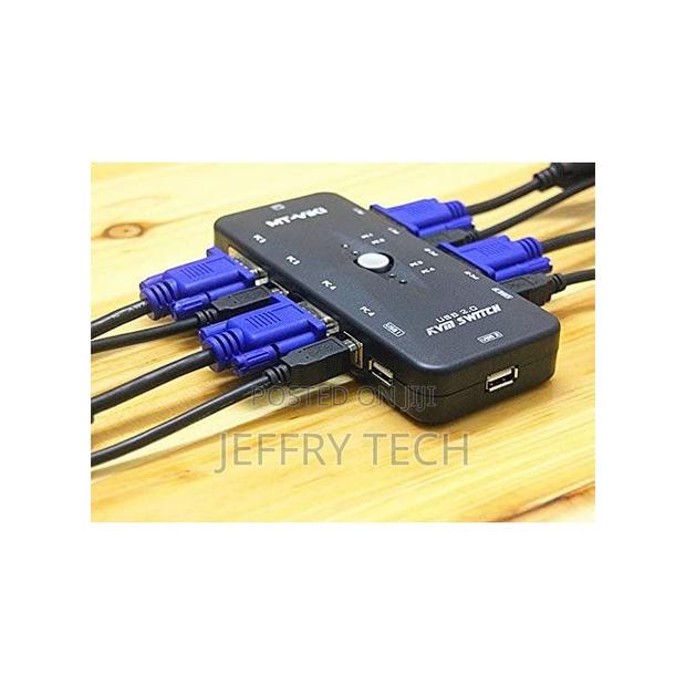4 Port KVM Switch Box Vga Switch (Monitor/Keyboard/Mouse Con - thumbnail 5