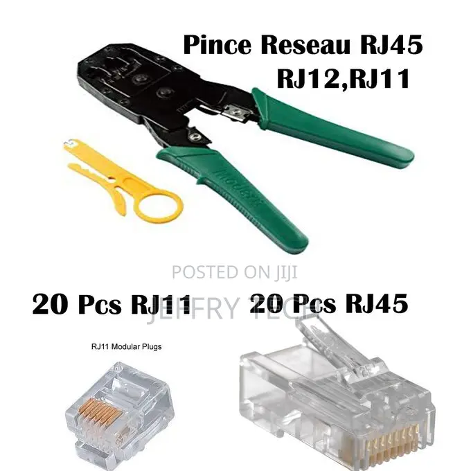 Network Clamp Rj45, Rj12, Rj11 +20 PCS Pleug Rj45 +20 P Rj11