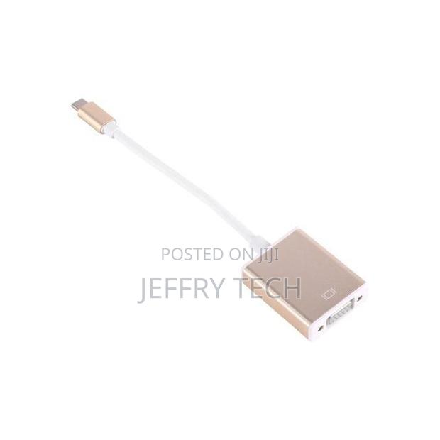 Usb 3.1 Type C to Vga Video Adapter Cable Connector Gold Ht - thumbnail 2