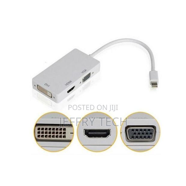 Mini Display-Port to Dvi, Hdmi, Vga, Minidisplay 3 in 1 Conv