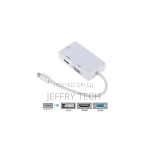 Mini Display-Port to Dvi, Hdmi, Vga, Minidisplay 3 in 1 Conv