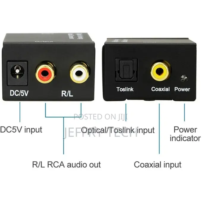 Digital Optical Coaxial Toslink Coaxial to Analog Rca L/R Au