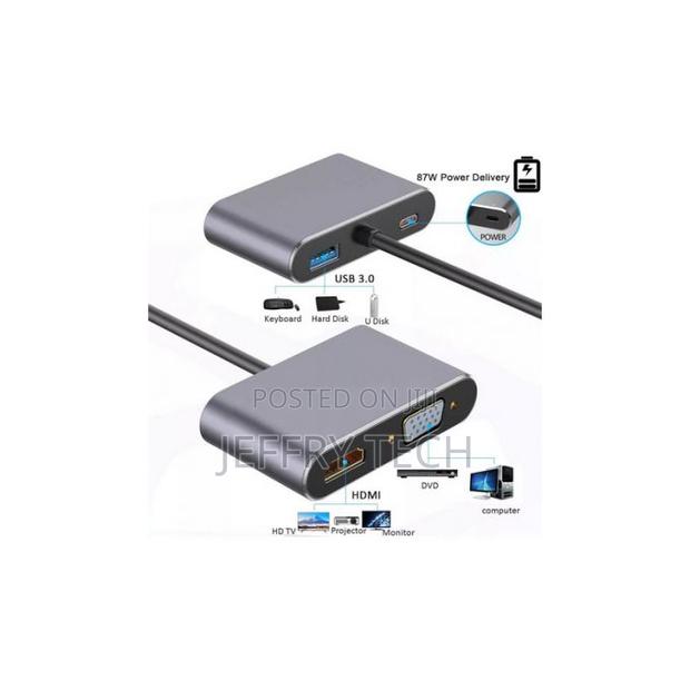 Usb Type C to Hdmi+Vga+Usb3.0+Usb C Converter Adapter - thumbnail 2