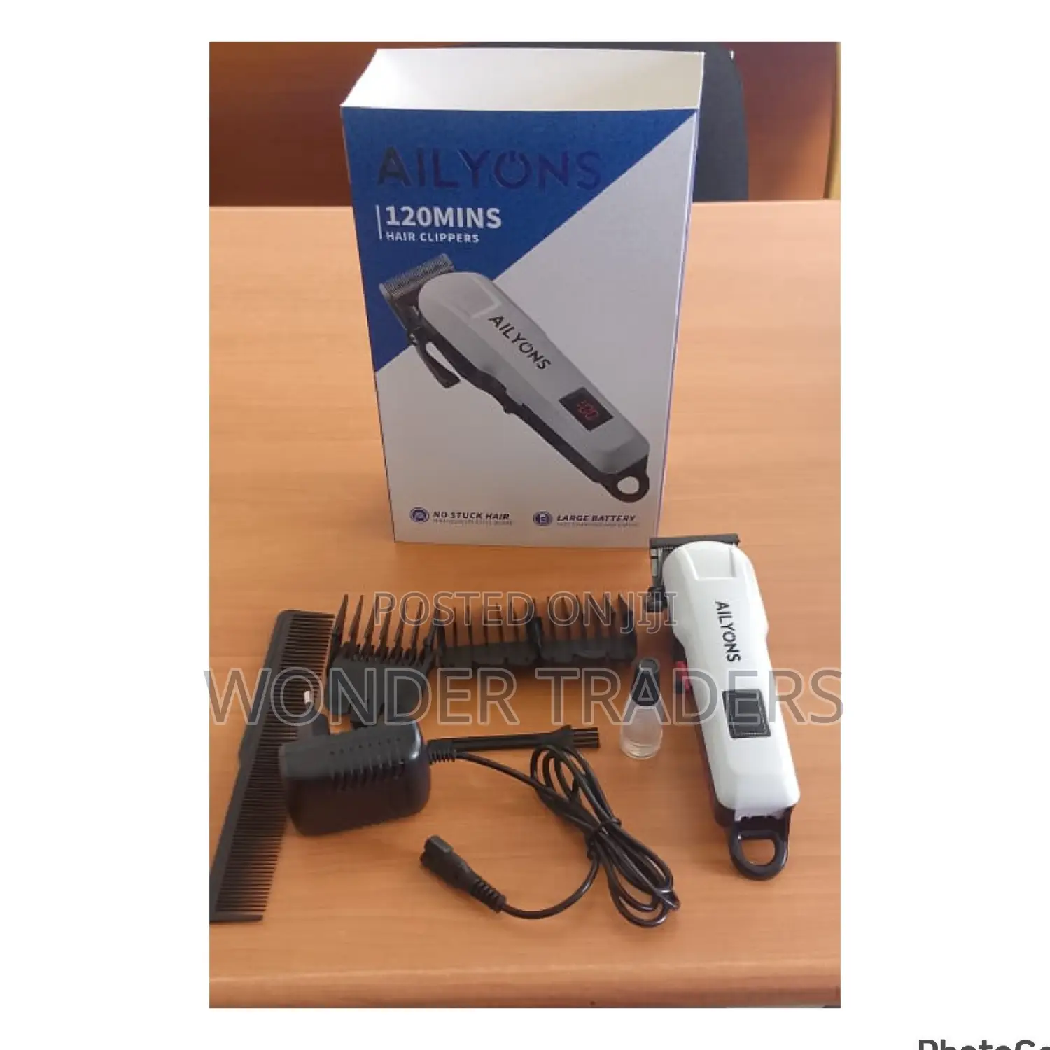 Ailyons Hair Clipper Rechargeabe Shaver With Large Battery