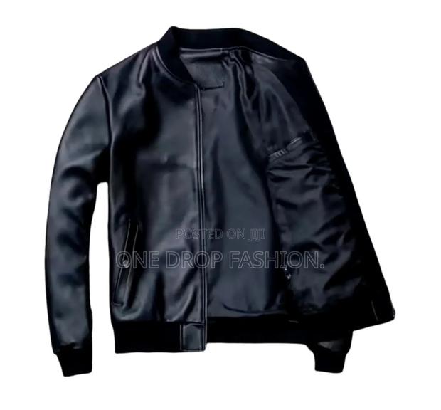 Mens Italian Black Leather Jacket
