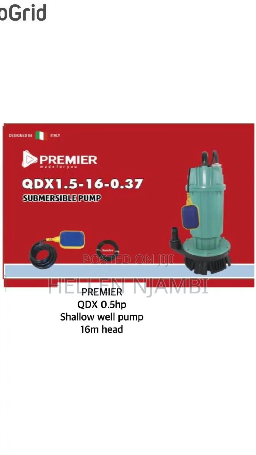 Premier 1" 0.5hp Shallow Water Pump (16m Head)
