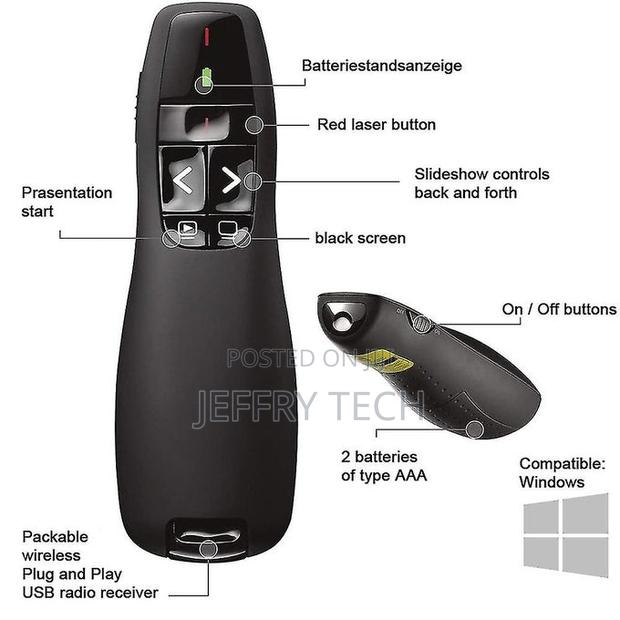 Wireless Powerpoint Presenter Laser Pointer Remote Control L - thumbnail 3
