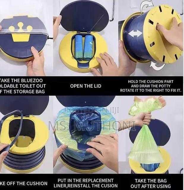 Foldable 2 in 1 Potty Trainer + 10 Disposable Bags - thumbnail 4