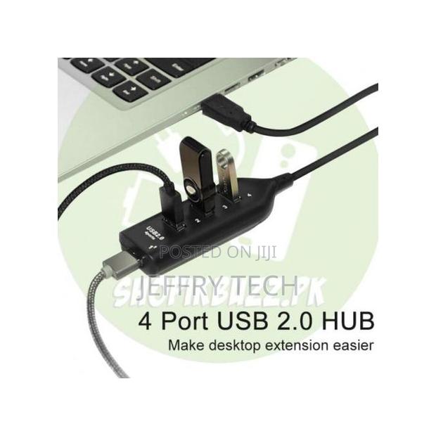 Usb Hub 2.0 Hi-Speed, 4-Port High-Speed Usb Hub Adapter For
