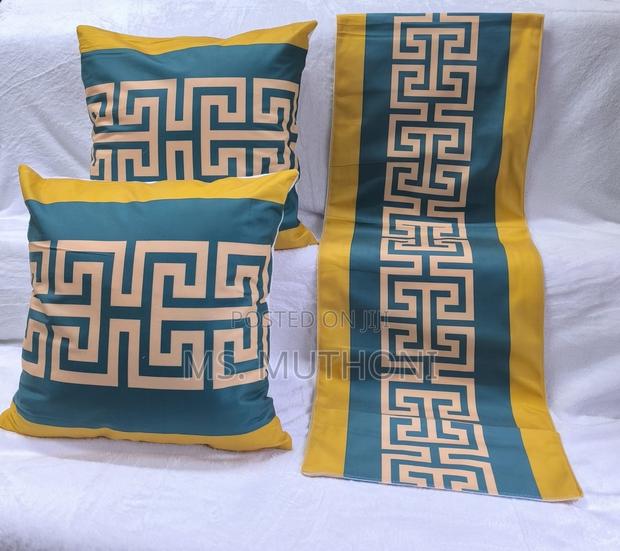 Decorative Bed Runners and Matching Cushions Set, - thumbnail 5